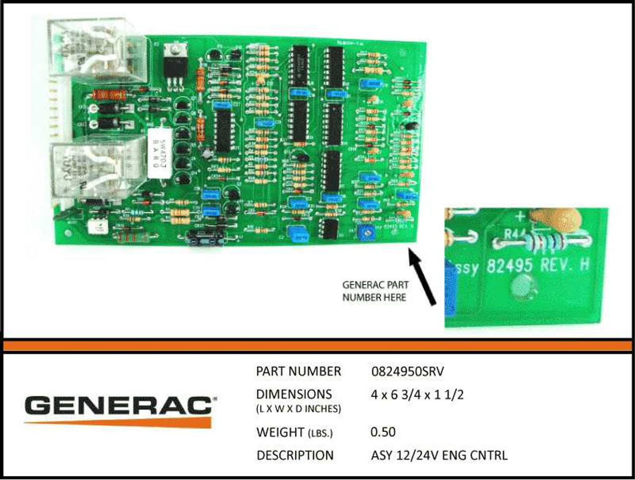 Generac 0824950SRV Engine Control Assembly for Generator