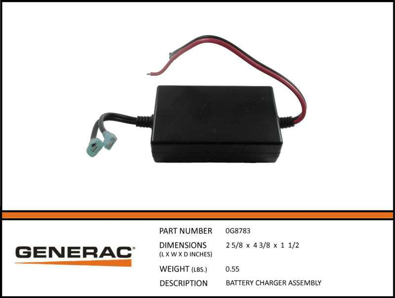 Generac 0G8783 Battery Charger Assembly for Generators