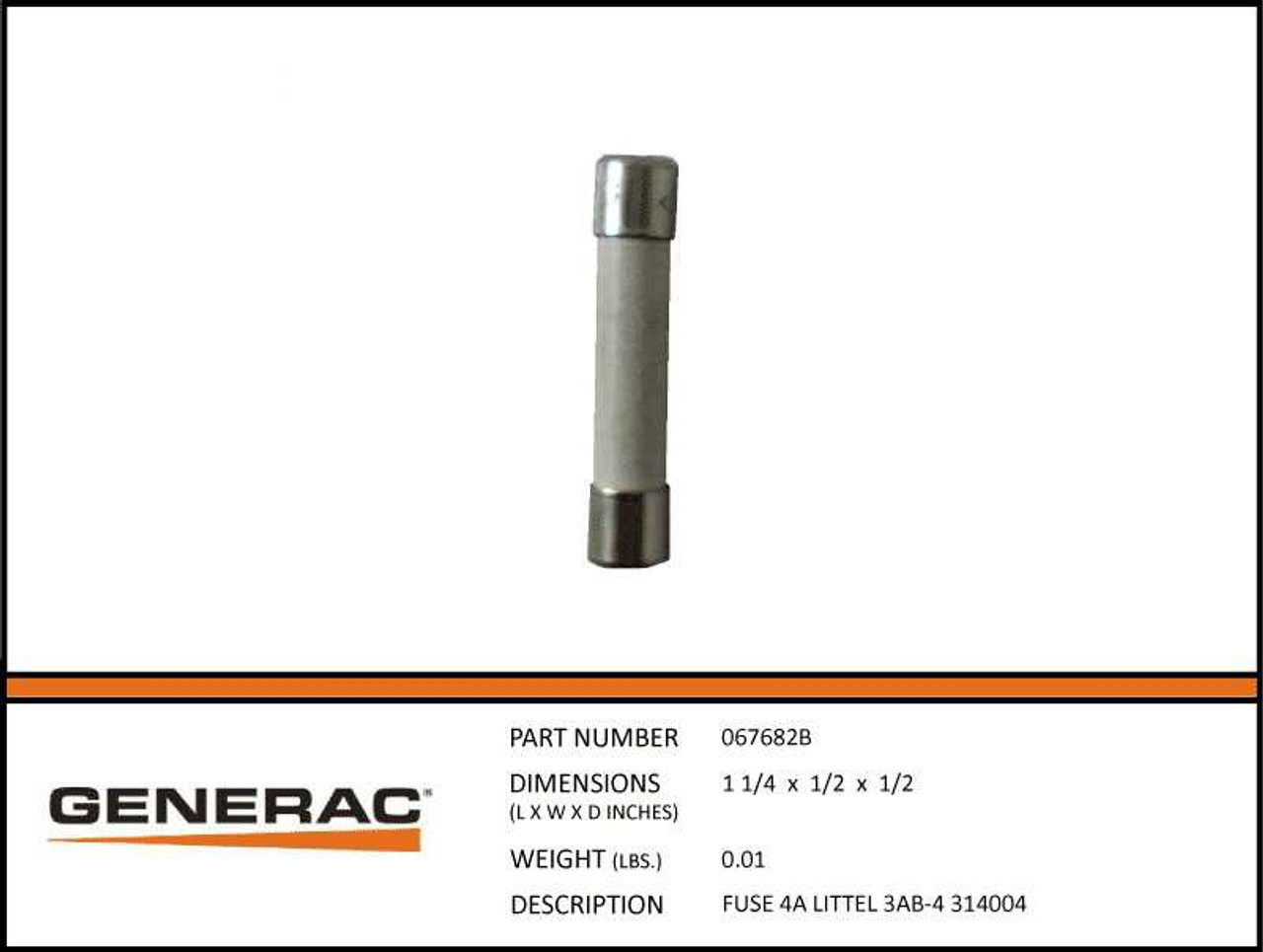 Generac 067682B Fuse for Generator Repair