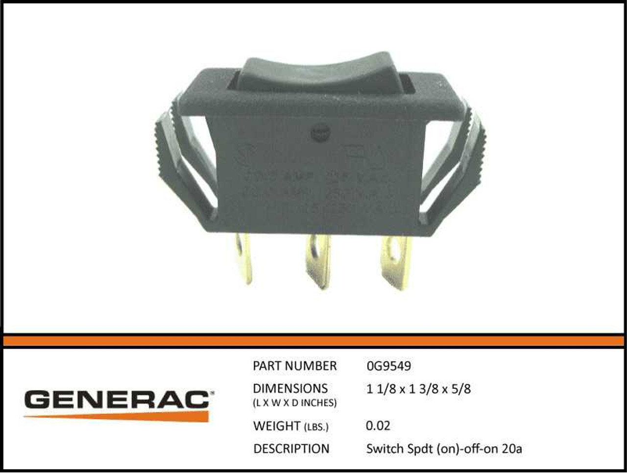 Generac 0G9549 On and Off Switch with Specs