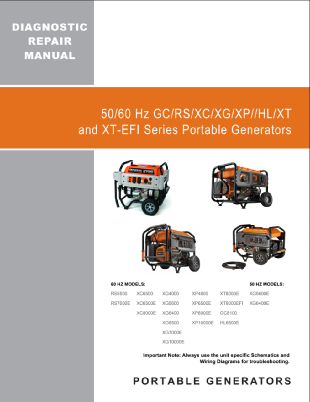 Generac 0H2953 Diagnostic Repair Manual