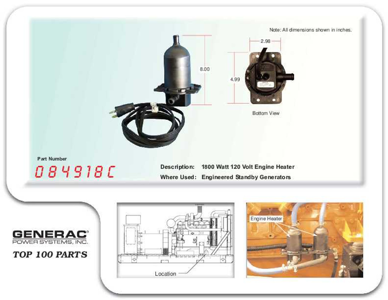 Generac 084918C List View