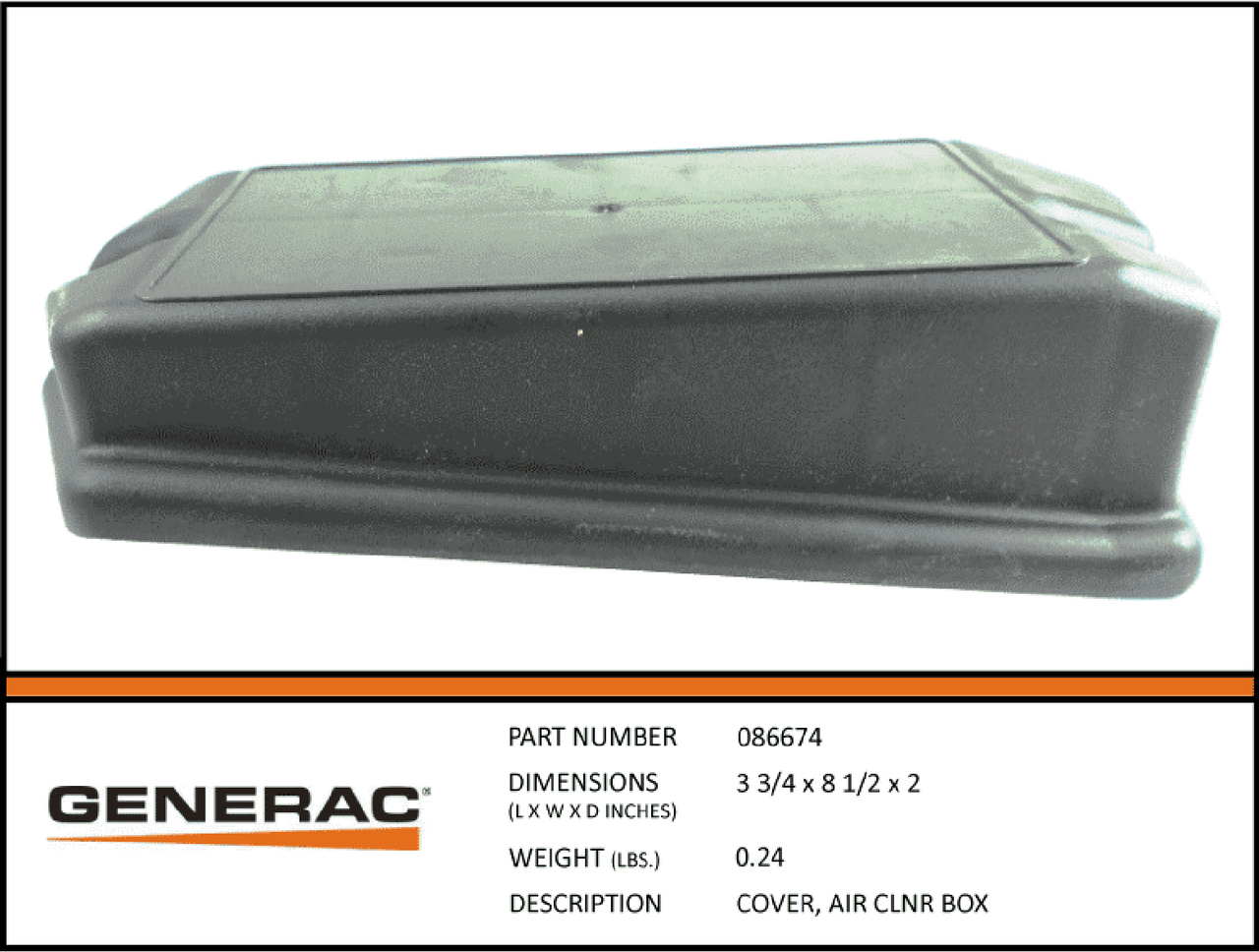 Generac 86674 Air Cleaner Cover