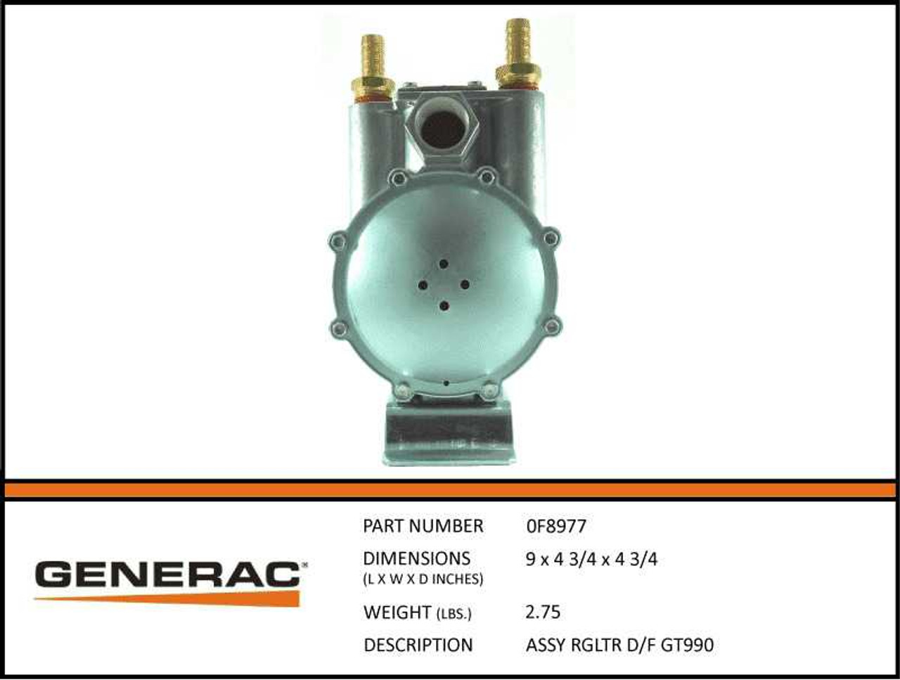 Generac 0F8977 Fuel Regulator Assembly | Generator Magic