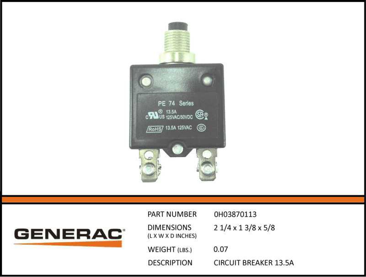 Generac 0H03870113