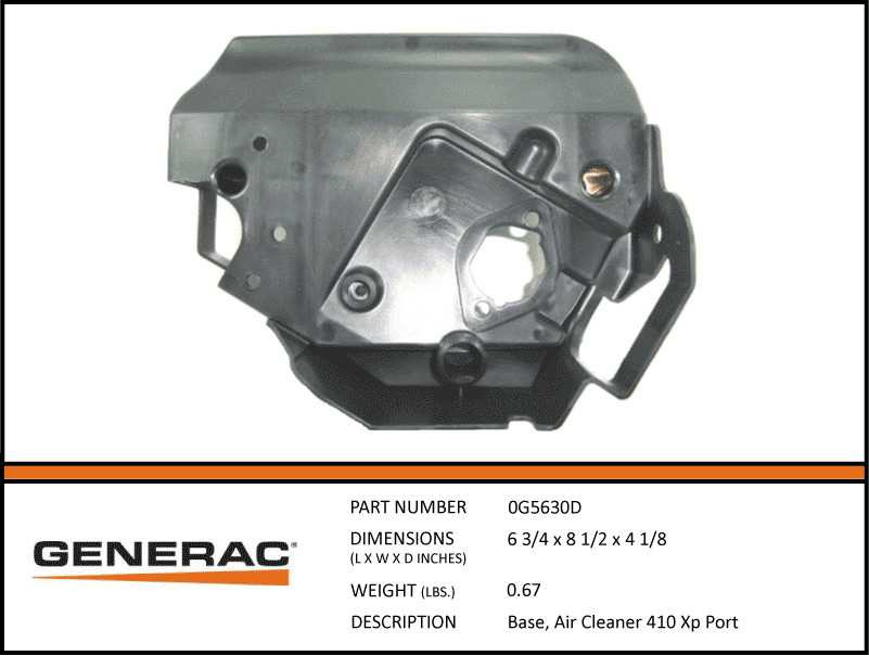 Generac 0G5630D Air Cleaner Base