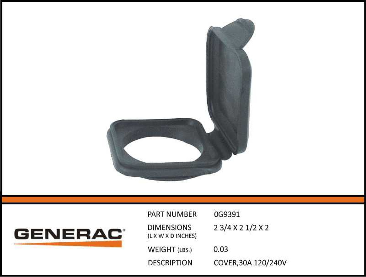 Generac 0G9391 Cover Replacement for Generator with Specs