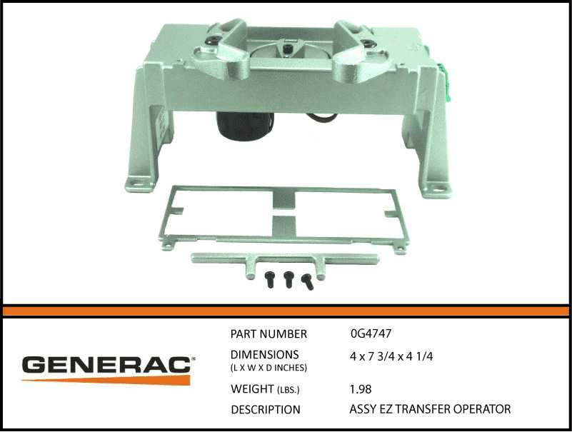 Generac 0G4747 EZ Transfer Operator Assembly | Generator Magic
