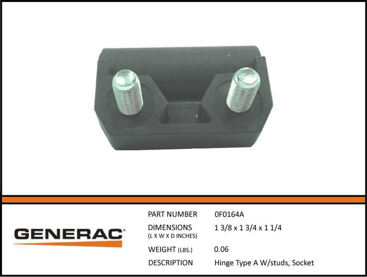 Generac 0F0164A Hinge Type A with Studs Socket