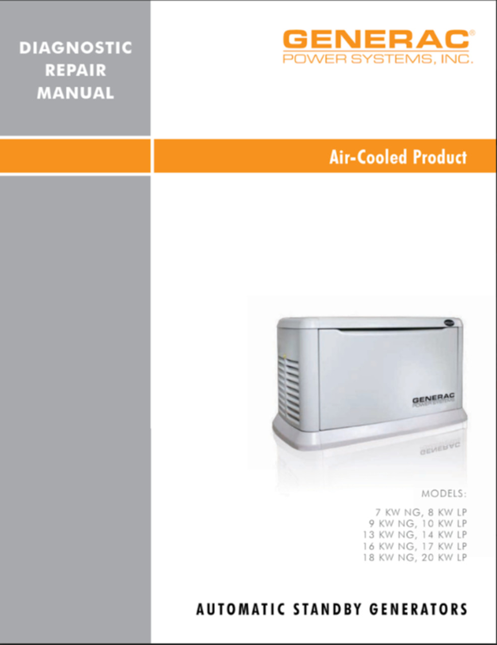 Generac 0G9266 Diagnostic Repair Manual