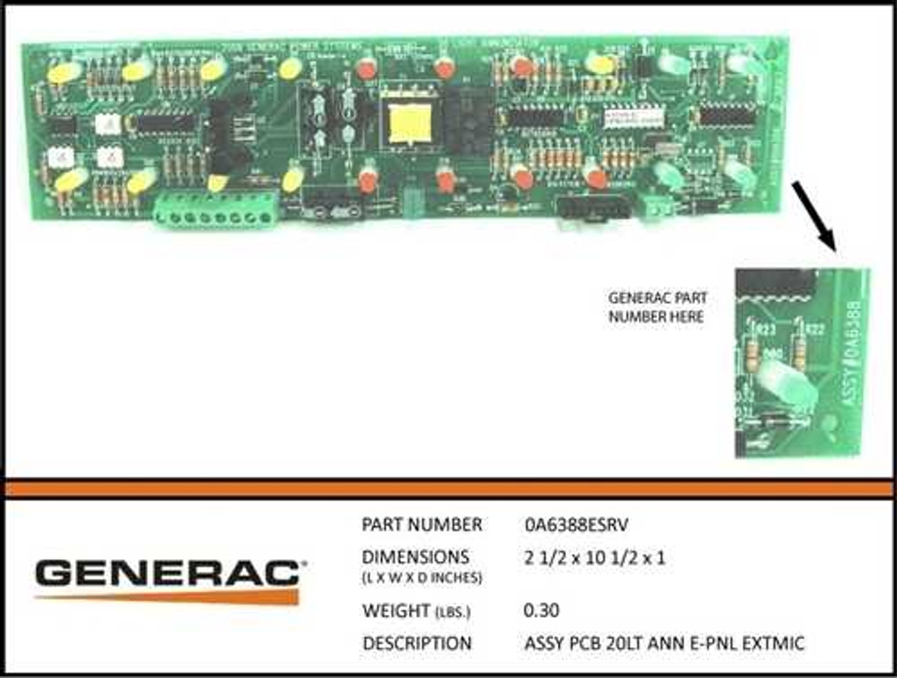 Generac Guardian Control Board 0A6388