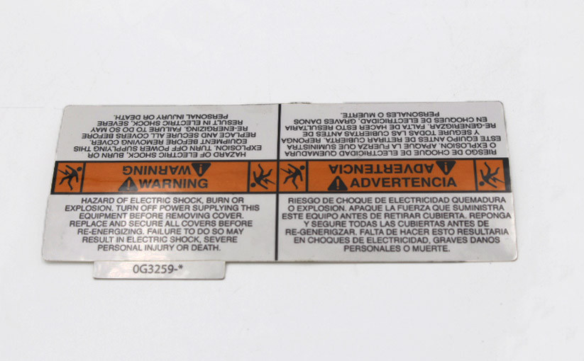 Decal Terminal Shock Hzd Bi