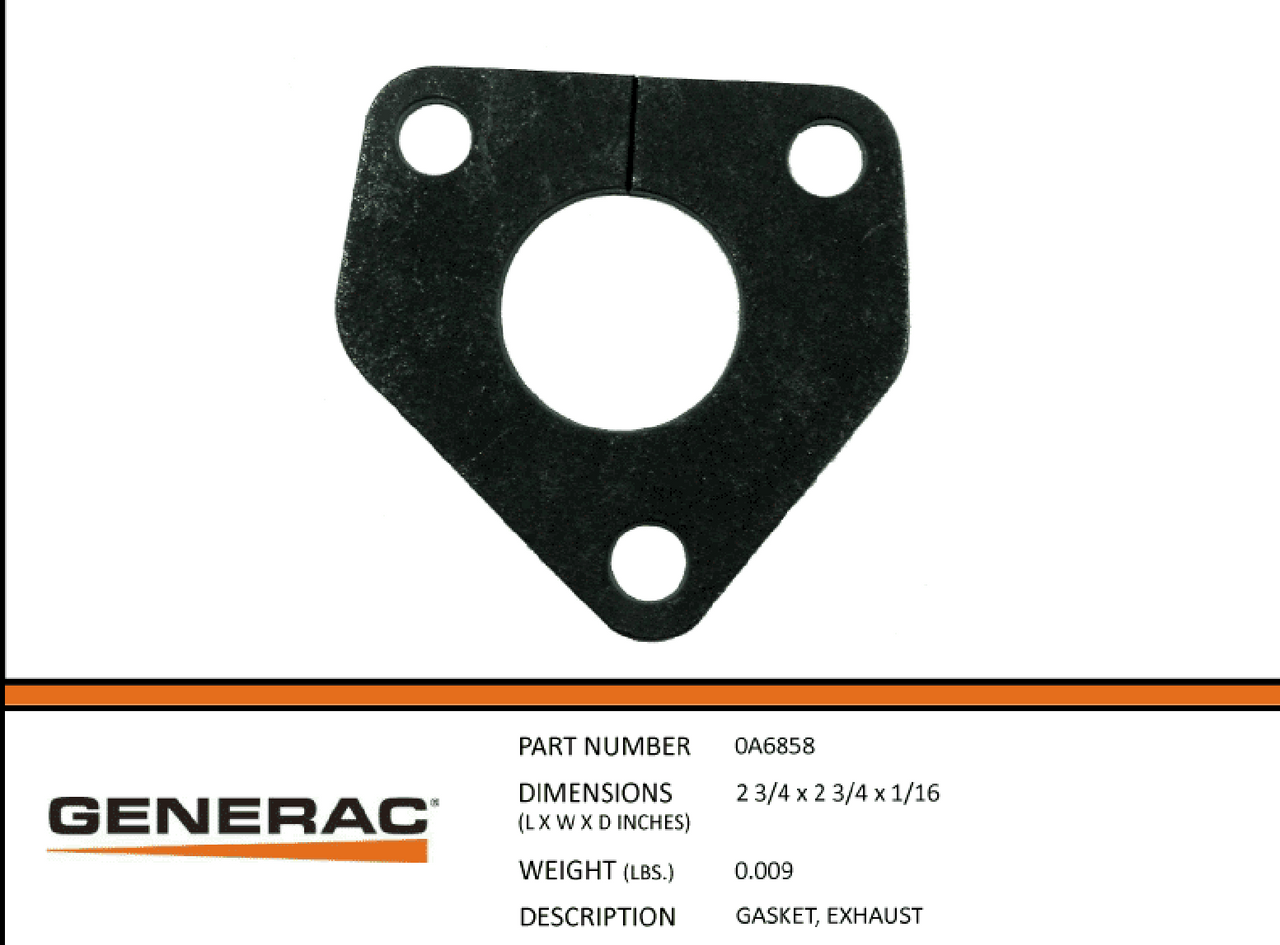 Generac 0A6858 Exhaust Gasket