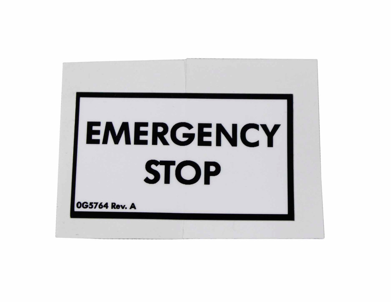 Decal Emergency Stop