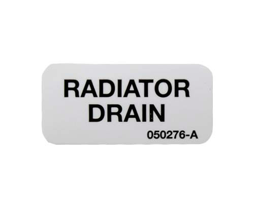 Decal Radiator Drain