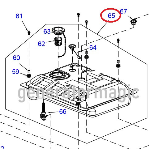 Generac 0L5750  Fuel Tank diagram