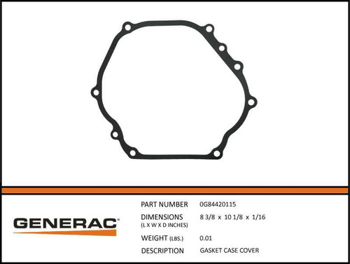Generac 0G84420115 Gasket Case Cover