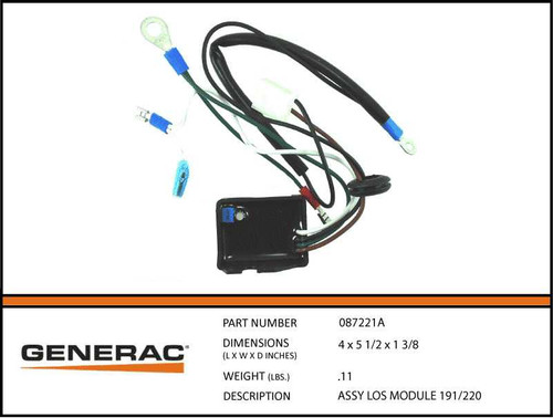 Genuine OEM Generac 087221A LOS Module Assembly