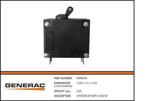 Generac 0G9023B List View