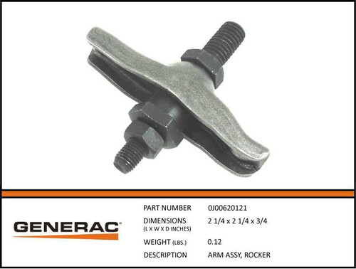 Generac 0J00620121 Rocker Arm Assembly with Specs