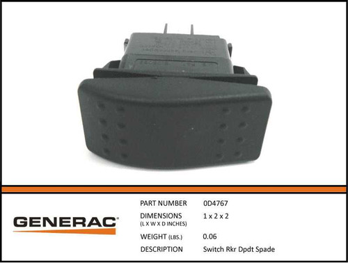 Generac 0D4767 On Switch DPDT