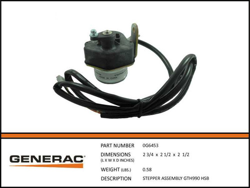 Generac 0G6453 Stepper Motor Governor Controller with specs