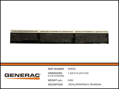 Generac 0H0536