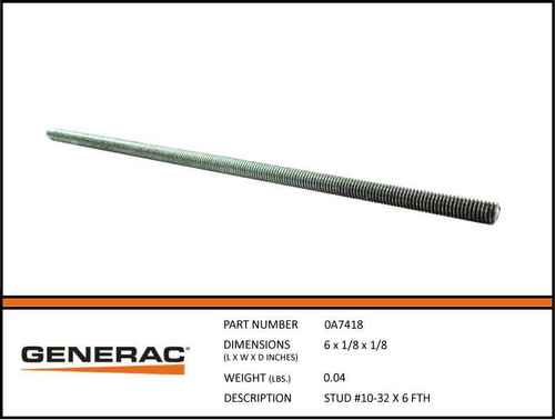 Generac 0A7418 Stud #10-32