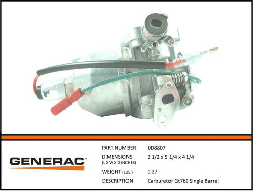 Generac 0G4610 Carburetor with Ball Stud | Generator Magic
