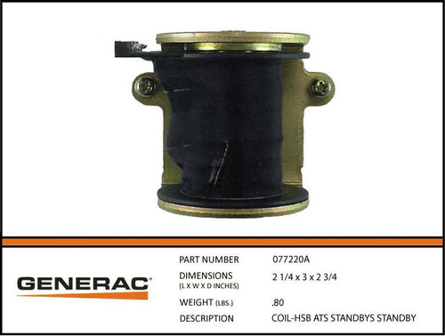 Generac 077220A Lower Coil in 100a Transfer Switch