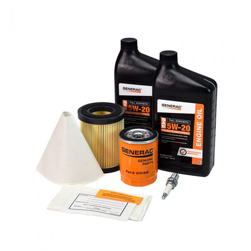 Generac 0J57640SSM Maintenance Kit with Proprietary 5W-20 GEO Synthetic Oil for 8kW Air-Cooled Generators