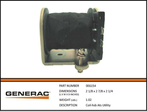 Generac Utility Upper Solenoid Coil for Transfer Switches with Spec