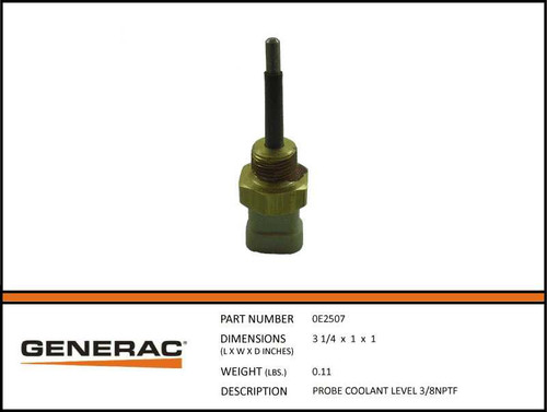 Generac 0E2507 Coolant Level Probe Generator Part