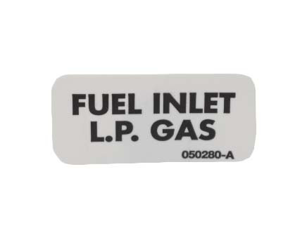 Decal Fuel Inlet Lpg