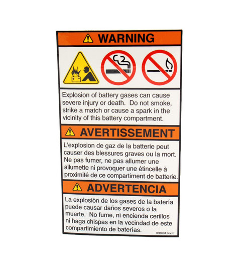 Decal Wrning Explosion Of Bat