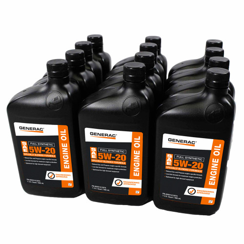 Generac A0001412864 Full Synthetic 5W20 Engine Oil (Case of 12)