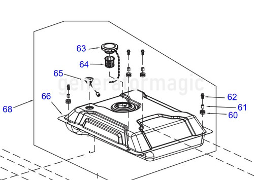 Generac A0000091546 Fuel Tank Diagram