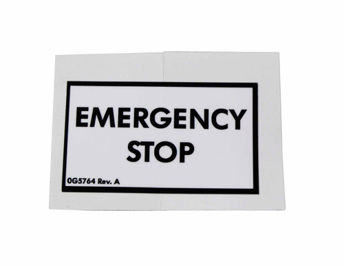Decal Emergency Stop