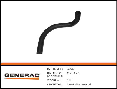 Lower Radiator Hose 1.6 L