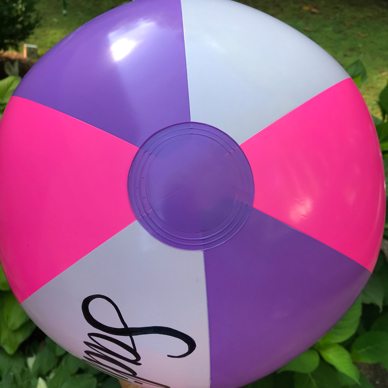 Personalized Pink & Purple Beach Balls A Party Made Perfect