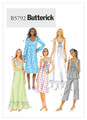 Butterick B5792 | Misses' Ruffled Top, Gowns and Pants | Front of Envelope