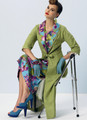 Vogue Patterns V8875 | Misses' Dress, Belt and Shawl Collar Coat with Detachable Collar