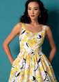 Vogue Patterns V9100 | Misses' Sleeveless Gathered-Waist Dresses