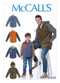 McCall's M7638 | Men's and Boys' Lined Button-Front Jackets with Hood Options | Front of Envelope