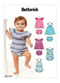 Butterick B6549 | Infants Romper, Dress and Panties | Front of Envelope