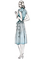 Butterick B6889 | Misses' Side-Buttoning Dress