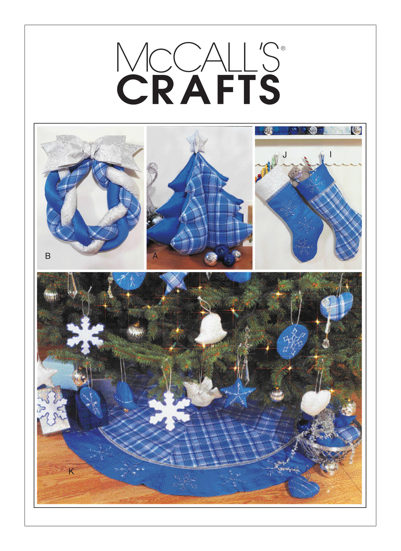 M3777 Christmas Decorations Wreath Ornaments Stockings And Tree Skirt Mccall S Patterns
