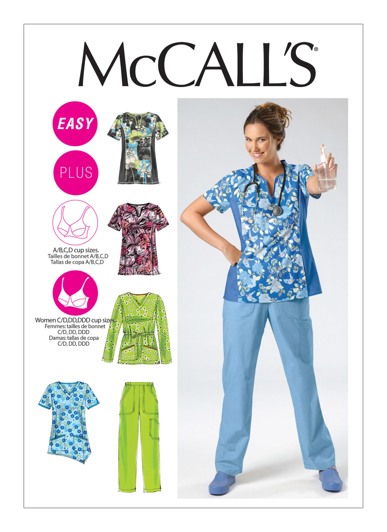 2 pocket scrub top pattern sewing