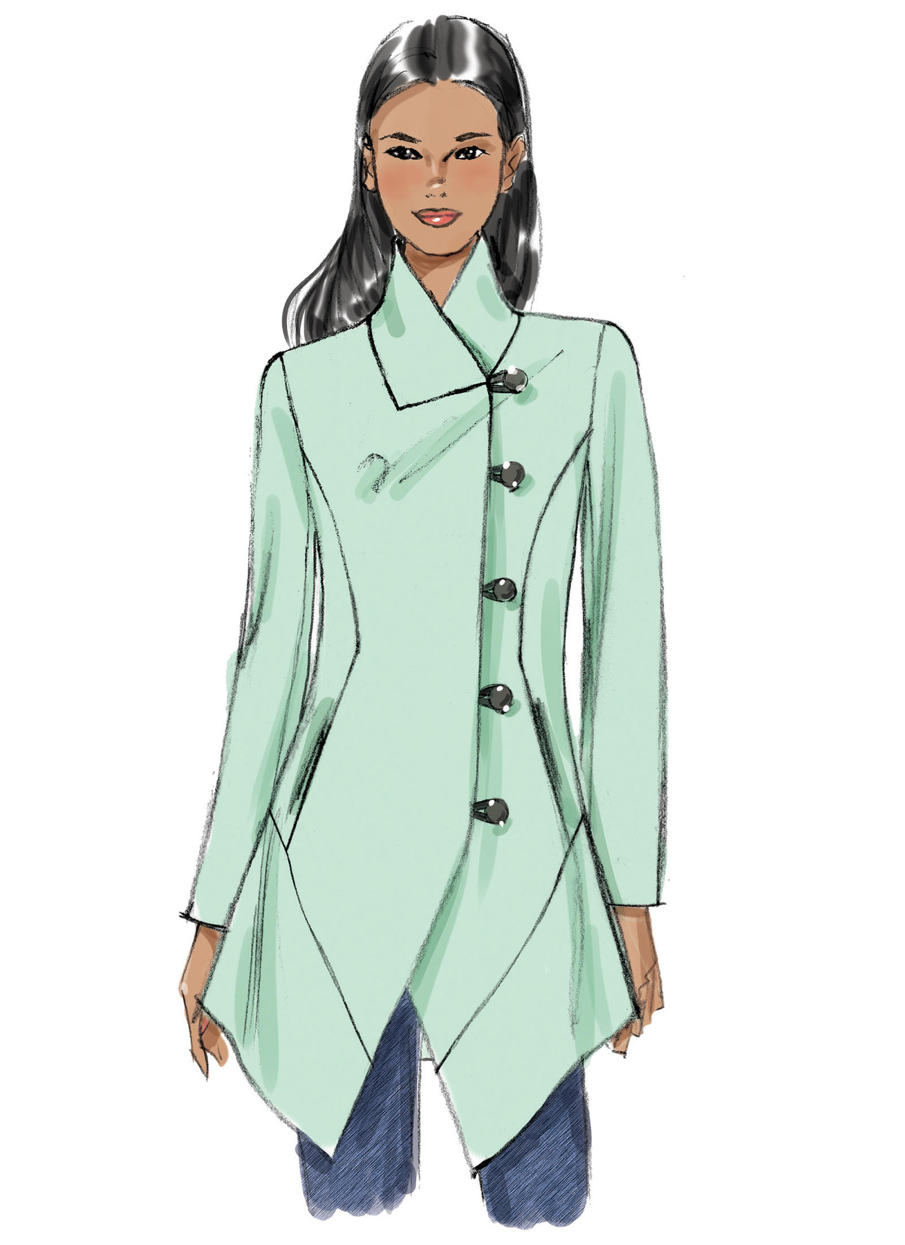 V9212 | Misses' Seamed and Collared Jackets | Vogue Patterns