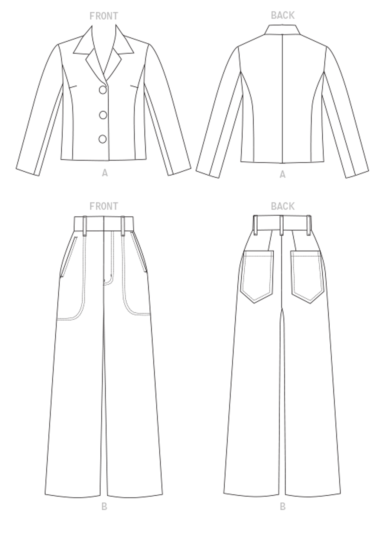 V1644 | Misses' Jacket and Pants | Vogue Patterns